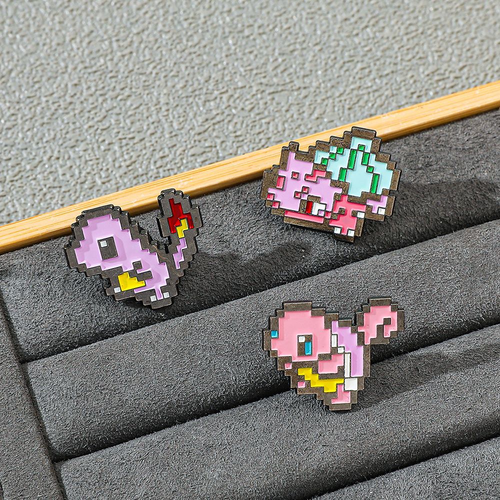 Enamel Pin Set - Pixel Mosaic Pokemon Metal Enamel Pin,