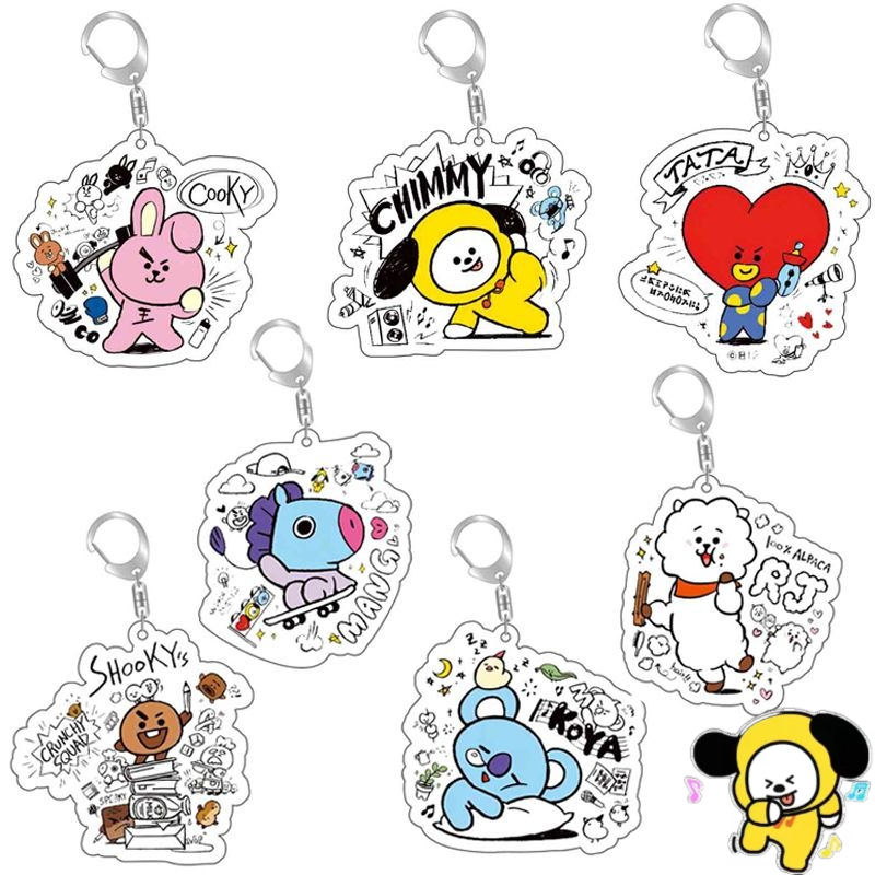 BT21 anime cartoon cute acryli - Anime Merchandise Wholesale recension och pris